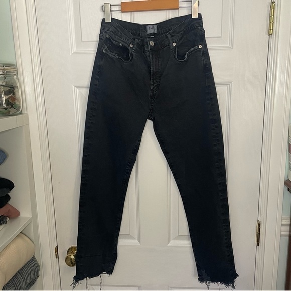 Agolde Toni Faded Black Distressed Ankles Jeans 31 - Picture 3 of 8
